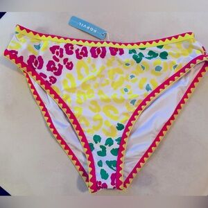 Colorful Leopard Print Bikini Bottom